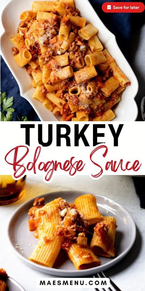 Turkey Bolognese Sauce - Mae's Menu Ground Turkey Bolognese, Turkey Bolognese Sauce, Best Ground Turkey Recipes, Traditional Bolognese, Quick Turkey, Turkey Spaghetti, Turkey Bolognese, New Recipes For Dinner, Bolognese Recipe