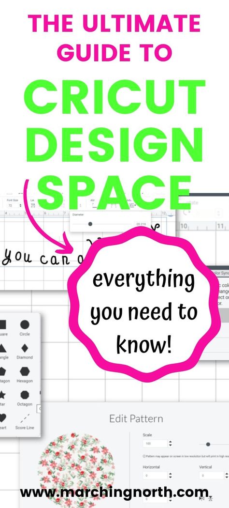 Is Cricut Design Space making your head spin? Find out what everything does and put your Cricut to good use with this helpful guide for beginners! Learn the difference between weld and attach, what contour does, how to edit text, how to use shapes, what do you do with slice, print then cut, how to upload SVG files, and more! | design space tutorial | Cricut Maker | Cricut for beginners | how to use Cricut Design Space tutorial #cricut #diycrafts #tutorial #designspace How To Splice In Cricut Design Space, Cricut Design Space Font Combinations, Design Space For Beginners, Cricut Design Space For Beginners, Best Cricut Design Space Fonts, Best Fonts On Cricut Design Space, Cricut Learning, How To Edit Text In Cricut Design Space, Cricut For Beginners