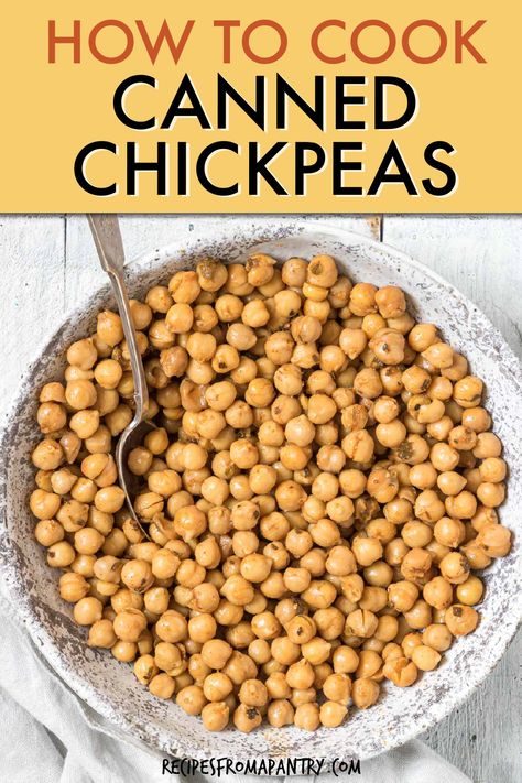 Can Chickpea Recipes, Ways To Cook Chickpeas, How To Cook Canned Chickpeas, Easy Canned Chickpea Recipes, How To Cook Chickpeas Canned, Canned Chickpea Recipes Dinners, How To Cook Garbanzo Beans, Canned Garbanzo Bean Recipes, How To Cook Chickpeas