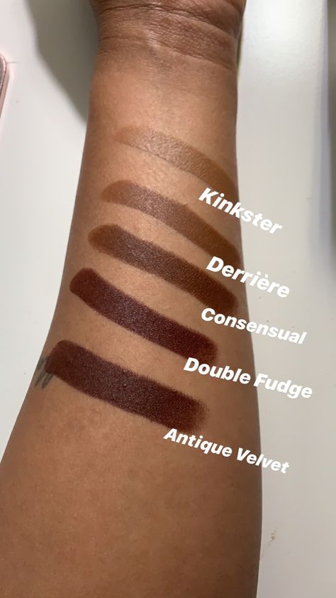 Light Brown Lipstick, Brown Lipstick For Black Women, Brown Lipstick Makeup, Dark Brown Lipstick, Brown Lipstick Shades, Lipstick On Brown Skin, Winter Lipstick, Shimmer Lipstick, Lipstick For Dark Skin