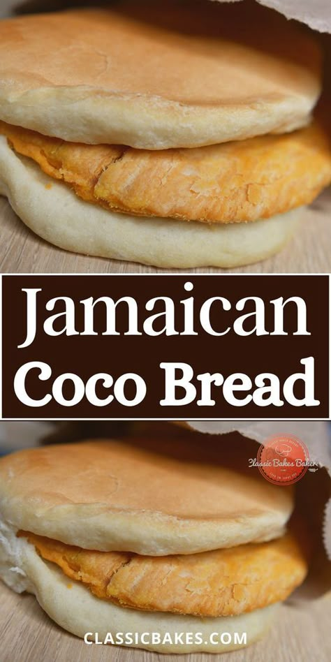 Jamaican Coco Bread Recipe, Jamaican Coco Bread, Coco Bread Recipe, Cocoa Bread, Coco Bread, Bread From Scratch, Jamaica Food, Trinidad Recipes, Carribean Food