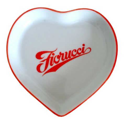 Vintage 1980's Rare Fiorucci New Wave Italian Fashion Iconic Post Modern Porcelain Ceramic Heart Dish | Chairish Porcelain Heart, Boutique Logo Design, Heart Dish, Italian Fashion Brands, Ceramic Heart, Boutique Logo, Post Modern, Vintage Heart, Ceramic Dishes