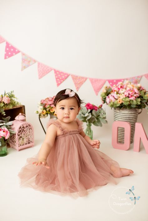 1 Year Baby Girl Birthday Dress, Monthly Baby Pictures Ideas, 1st Birthday Girl Dress, Baby Birthday Photoshoot, Rainbow First Birthday, 1st Birthday Girl Decorations, Baby Milestones Pictures, Photoshoot Maternity