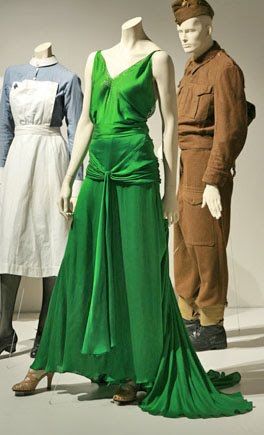 The Atonement Dress | Rhinestones & Telephones, Jacqueline Durran’s design Atonement Dress, Emerald Green Evening Gown, Green Evening Gowns, Hollywood Costume, Atonement, Costume Designer, Movie Fashion, 1930s Fashion, Keira Knightley