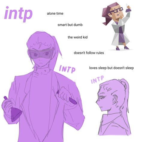 Different shades of purple, a fan art of intp or one of the 16 personalities/mbti Mbti Intp Meme, Intp Relationship Dynamics, Intp Playlist, Intp Memes Truths, Intp 4w5, Intp T Personality, Intp Facts, Enfp X Intp, Intp Type