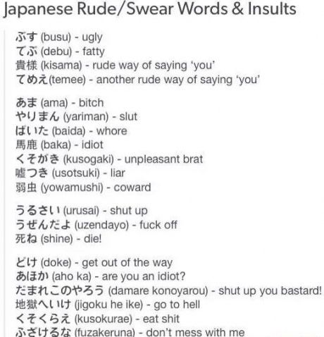 Some Japanese insults and swear words... if you do learn them, don't use them on people! Don't make others feel bad!!!! Words In Japanese, Learn Japan, Bahasa Jepun, Materi Bahasa Jepang, Learning Languages Tips, Basic Japanese Words, Japanese Language Lessons, Learn Japanese Words, Learn Portuguese