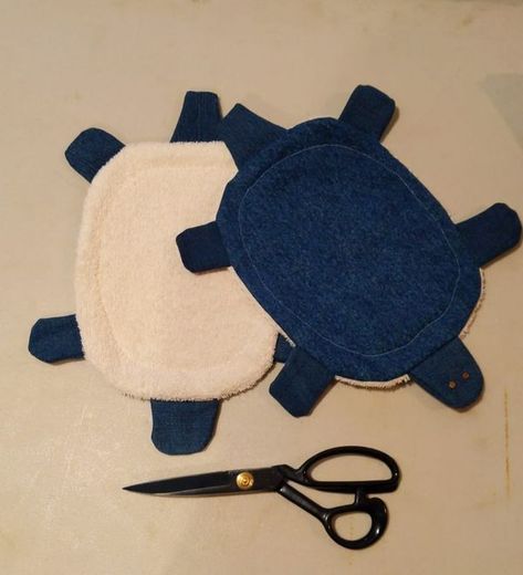 Turtle Spot Mop, Turtle Floor Mop Pattern Free, Floor Turtle Mop Pattern, Turtle Mop Pattern, Floor Turtle, Turtle Mop, Recycling Denim, Craft Bazaar, Knitted Slippers Pattern