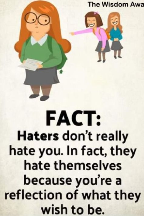 Haters don't really hate you, they hate themselves; be -cause you are a reflection of what they wish to be. 7 Rules Of Life, Lee Miller, Motivational Picture Quotes, Hate People, Picture Quotes, Islamic Quotes, Life Quotes, Inspirational Quotes, Quotes