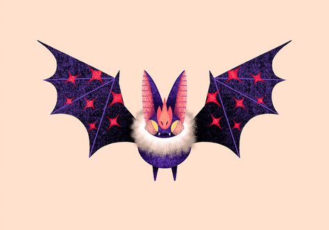 Bat Illustration, Inspirational Digital Art, Digital Painting Techniques, Design Illustrations, Illustration Artists, Graphic Design Typography, Halloween Art, Animal Illustration, Visual Artist