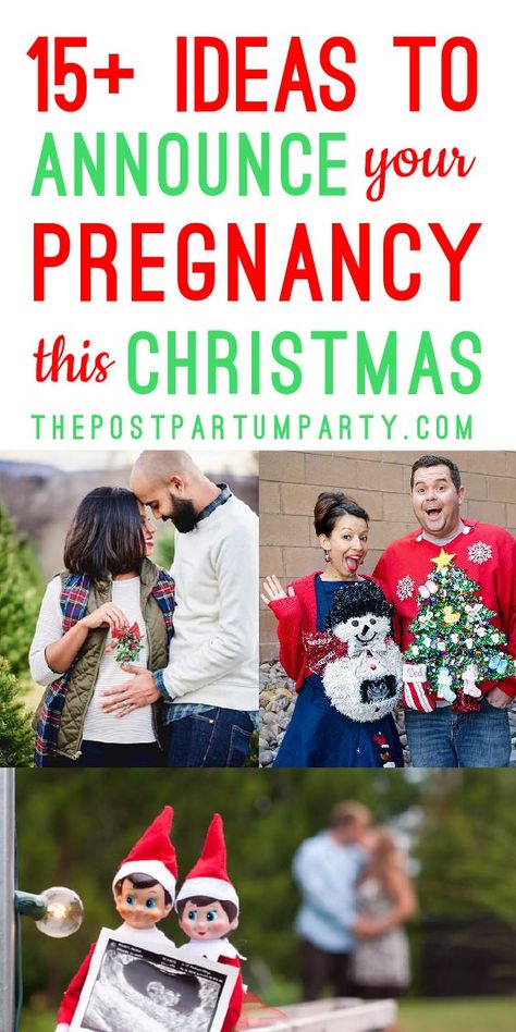 Ideas for A Christmas Pregnancy Announcement - Get the merriest ideas to announce a new baby this holiday season with these pregnancy photos! Get creative incorporating your xmas announcement into a card, ornament, onesie, shirt, or other Christmas gift! Use these ideas to announce your bun in the oven to your husband, children, families, parents, siblings, or grandparents. Holiday Pregnancy Announcement, Christmas Cookie Shirt, Best Ugly Christmas Sweater, Adoption Announcement, All About Christmas, Christmas Baby Announcement, Christmas Pregnancy Announcement, New Grandparents, Christmas Pregnancy