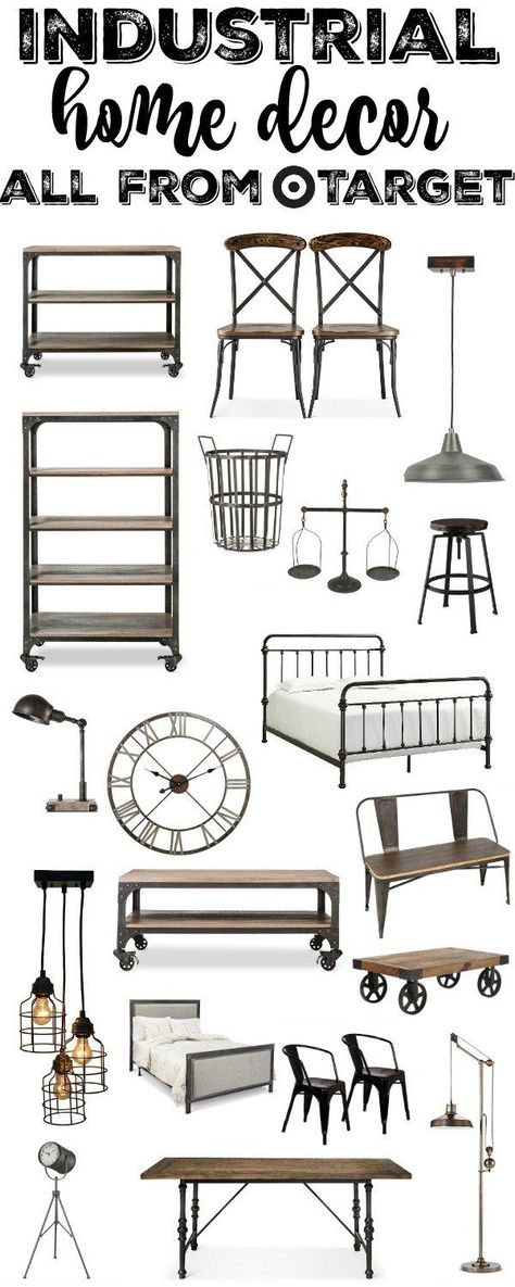 Untitled-5 (1)                                                                                                                                                                                 Más Industrial Decoration Ideas, Industrial Themed Bedroom, Modern Industrial Farmhouse Bedroom, Living Room Inspiration Industrial, Industrial Theme Living Room, Industrial Farmhouse Bedroom Ideas, Industrial Theme Bedroom, Industrial Room Bedroom, Industrial Living Room Lighting