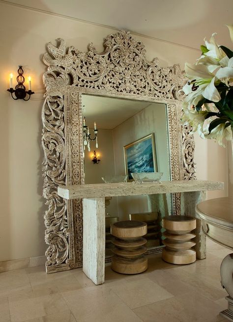 Holy mirror - @pattybeach Balinese Decor, Beautiful Mirrors, A Mirror, Modern Interior Design, Decor Interior Design, Wabi Sabi, Home Decor Accessories, Home Interior, Mirror Decor