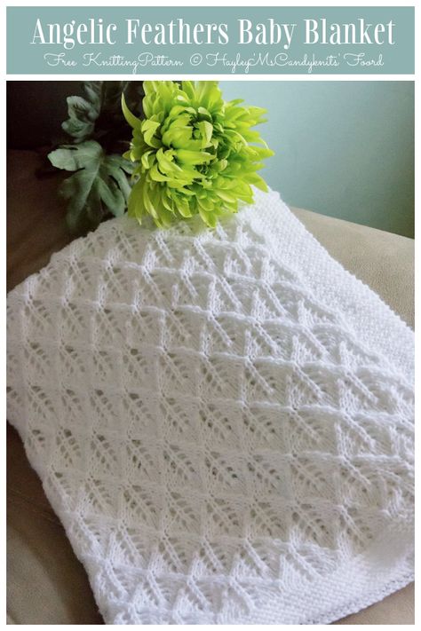 Angel Baby Patterns, Baby Blanket Knitting Pattern Easy, Lace Baby Blanket, Knit Baby Blanket Pattern Free, Easy Knit Baby Blanket, Knitting Patterns Free Blanket, Beginner Knitting Patterns, Baby Cardigan Knitting Pattern, Baby Knitting Patterns Free