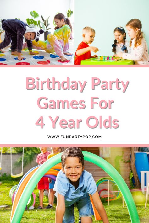 35+ Birthday Party Games for 4 Year Olds - Fun Party Pop 4th Birthday Games, 5 Year Birthday Party Games, Four Year Old Birthday Party Activities, Outdoor Birthday Activities For Kids, 4 Year Birthday Party Games, Three Year Old Birthday Party Games, Kids Birthday Party Activities Outdoor, Party Games For 5 Yrs Old, Games For Toddlers Birthday Party