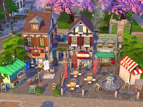 The Sims 3 Cc, Sims 4 Cottage, Sims 3 Cc, Sims Background, The Sims 4 Lots, Background Characters, Bubble Tea Shop, Sims 4 House Plans, Sims 4 House Building