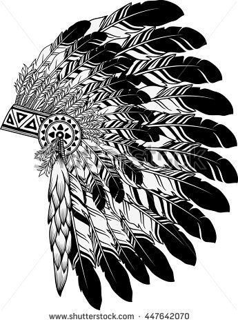 Native American Chief Headdress, Indian Headdress Tattoo, Indian Tattoo Design, Headdress Tattoo, Wiccan Tattoos, Inca Tattoo, American Indian Tattoos, Native American Tattoo, Native American Tattoos