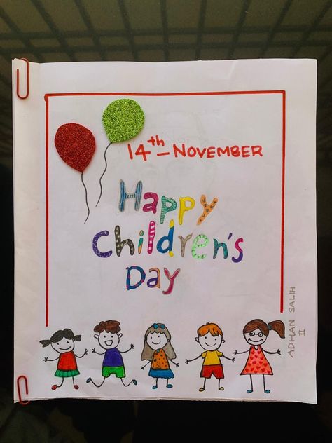 Children's Day Placard Diy, Card For Children's Day, Children's Day Card, 85th Birthday Party Ideas, Children's Day Greeting Cards, Children's Day Activities, Teachers Day Drawing, Children's Day Poster, Celebration Board