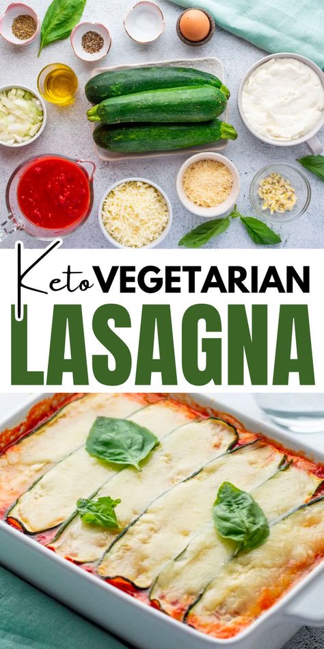 Enjoy all the flavors of traditional lasagna without the carbs with this delicious and healthy keto vegetarian lasagna recipe. Made with zucchini noodles and a rich tomato sauce, it's the perfect comfort food for any occasion. Keto Lasagna Recipe, Lasagna With Zucchini Noodles, Vegetarian Lasagna Recipe, Traditional Lasagna, Keto Lasagna, Classic Lasagna, Vegetarian Lasagna, Zucchini Lasagna, Healthy Zucchini