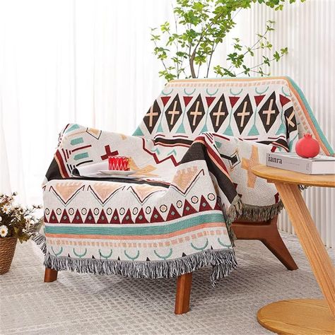 Amazon.com: Homesy Southwestern Throw Blankets Navajo Aztec Throws and Blankets Multi-Function Throw for Couch Chair Sofa Bed Home Outdoor Beach Travel 63"x87" : Home & Kitchen Bed Coverlet, Boho Throw Blanket, Bed Blankets, Chair Sofa Bed, Coverlet Bedding, Woven Throw Blanket, Bohemian Colors, Couch Chair, Couch Throws