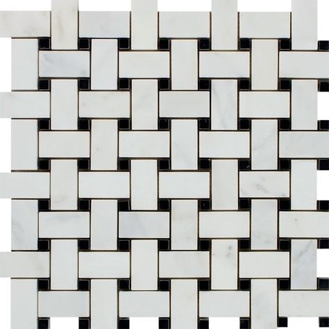 White tile black grout