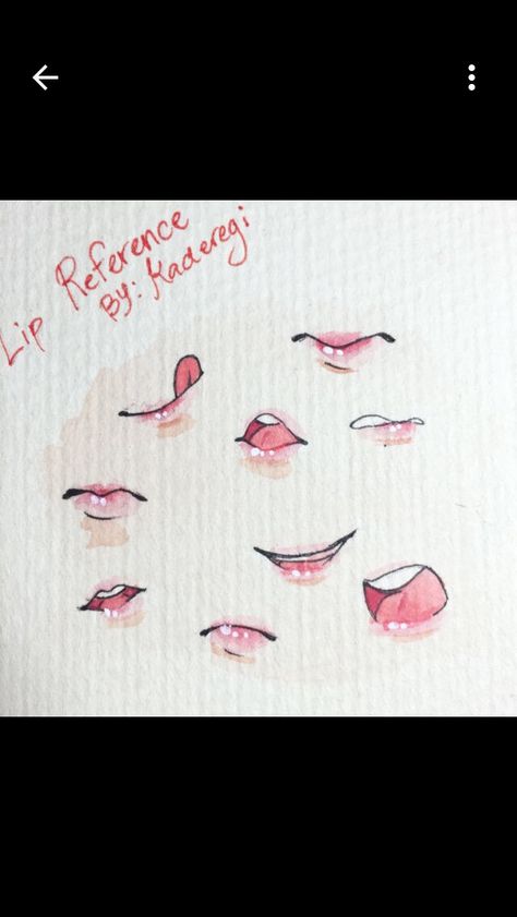 Lip Reference, Anime Mouth Drawing, Anime Mouths, Anime Lips, Mouth Drawing, Lips Drawing, Drawing Expressions, Kraf Diy, Anime Drawings Tutorials