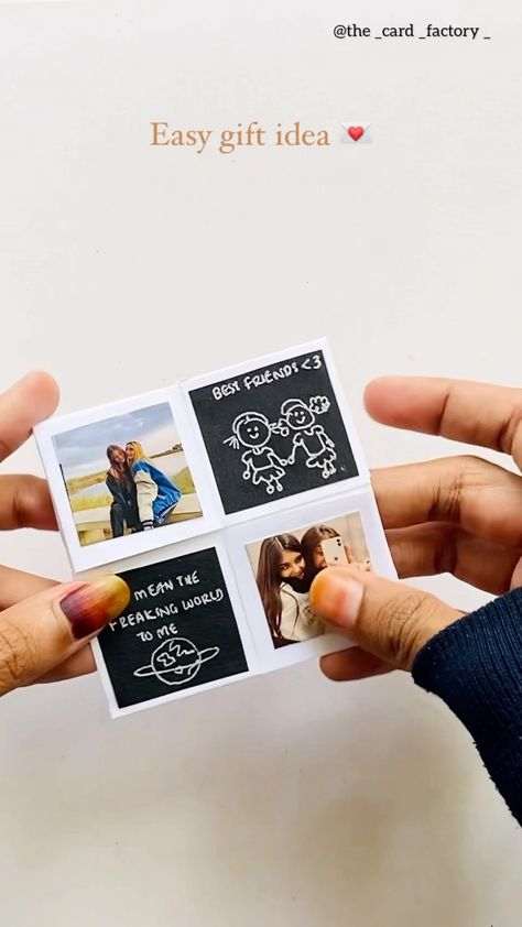 An easy diy gift idea for friendship day💖💌 . . . #reelsinstagram#reelsindia#giftidea#giftideas#giftideasforher #giftinspo… | Instagram Cute Best Friend Drawings, Friend Drawings, Happy Birthday Cards Diy, Card Factory, Friendship Day Gifts, Diy Birthday Gifts For Friends, Gift Inspo, Friendship Day, Easy Diy Gifts