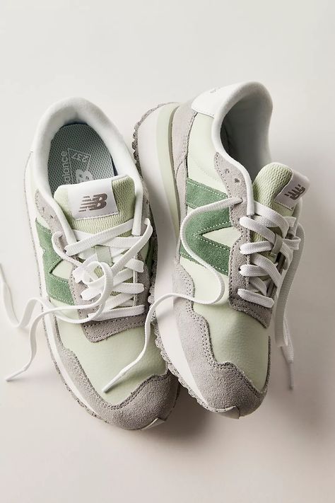 237 Sneakers | Free People Aesthetic Sneakers Women, Funky Sneakers Women, Sneakers For Winter Women, Cute Shoes Sneakers Nike, Color Block Sneakers, Cute Everyday Sneakers, Dress Tennis Shoes Outfits, Leather Sneakers Women's, New Balance 237 Women Outfit