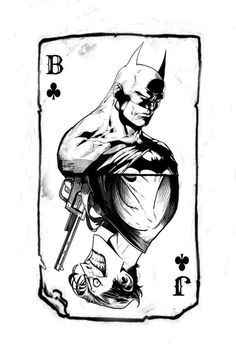 Furthermore, Joker tattoos can also serve as a symbol of triumph over adversity. Many people who have faced challenging life experiences use Joker tattoos to remind themselves of their strength and resilience. 2 Face Batman Tattoo, Black And White Joker Tattoo, Joker Tarot Card Tattoo, Batman And Joker Tattoo Ideas, Batman Joker Tattoo Design, Batman Tattoo Stencil, Batman Arkham Tattoo, Batman Tatoos Ideas, The Joker Tattoo Design