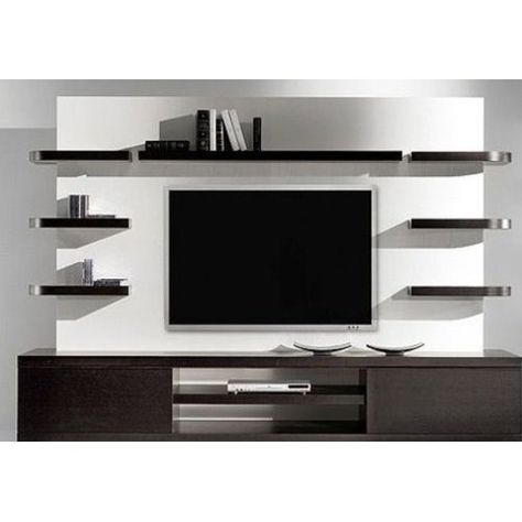 Modern Wall Mounted TV Unit, For Residential, Rs 25000 /unit Mangesh Furniture | ID: 20489381897 Tv Stand Ideas For Small Spaces, Tv Wall Furniture, Wall Mounted Tv Unit, Tv Unit Design Modern, Simple Tv, Modern Tv Wall Units, Modern Tv Cabinet, Tv Cabinet Design, Modern Tv Units