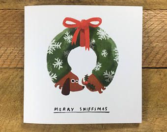 Merry Sniffmas Christmas Card, Funny Christmas Card, Yule Log, Funny Dog, Dog Lover, Festive, The Huffing Dog, John Bond Christmas Card Funny, Christmas Card Envelopes, Funny Christmas Card, Dog Christmas Card, Yule Log, Christmas Card Art, 카드 디자인, Funny Christmas Cards, Xmas Ideas