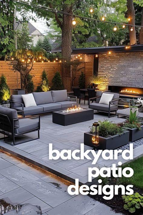 Dive into a collection of ultimate backyard patio designs tailored for every style. From modern minimalist to cozy rustic, find the perfect inspiration to create your dream outdoor retreat. Backyard Patio Designs Modern, Zen Backyard Ideas Patio, Modern Rustic Patio, Modern Patio Design Ideas, Condo Patio Ideas, Backyard Patio Designs Layout, Backyard Furniture Ideas, Modern Backyard Patio, Modern Patio Ideas