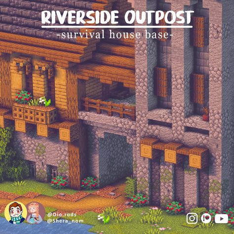 Hey there! Here is a cozy Riverside Tower Outpost me and @Dio.rods built together on out latest longplay. Build downloads are available for supporters on Patreon Minecraft Outpost, Minecraft Redstone Ideas, Kingdom Minecraft, Clover Kingdom, Cherry House, House In Minecraft, Rumah Minecraft Sederhana, Minecraft Redstone, Bangunan Minecraft