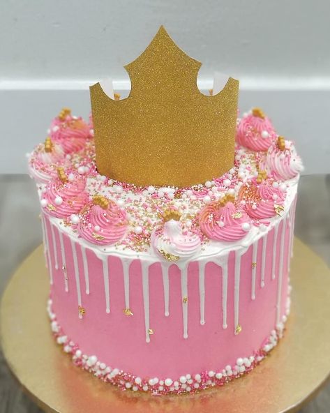 Sweet Magic Baking 🦉💫💖 on Instagram: “Princess Aurora cake 👸🏼👑 Vanilla cake with chocolate ganache filling frosted with vanilla buttercream topped with sprinkles edible dust and…” Princess Drip Cake, Aurora Sleeping Beauty Cake Ideas, Birthday Cake Sleeping Beauty, Aurora Birthday Cake Sleeping Beauty, Princess Aurora Cake Topper Printable, Aurora Cake, Sleeping Beauty Cake, Sleeping Beauty Party, Sweet Magic