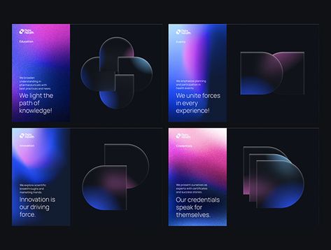 Line Shape Design, Futuristic Banner Design, Health Tech Branding, Tech Colour Palette, Gradient Website Design, Retro Design Ideas, Tech Graphic Design, Futuristic Graphic Design, Corporate Graphic Design