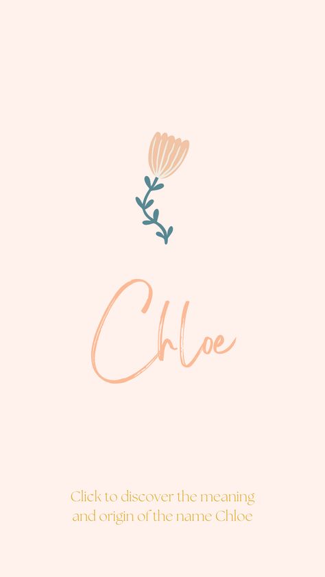 Discover the meaning and origin of the name Chloe. Chloe Name Meaning, Chloe Meaning, Chloe Tattoo Name, Chloe Tattoo, Chloe Name, Baby Name Meaning, Baby Chloe