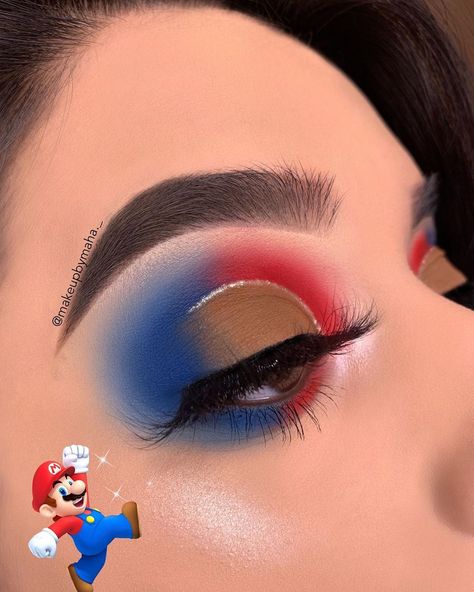 2,519 Me gusta, 64 comentarios - Maha (@makeupbymaha._) en Instagram: "Mario and Luigi ❤️💚 collaboration with @mariya_1nsta do check her out! - Follow my new cosmetic…" Mario And Luigi Makeup, Luigi Makeup, Disney Eyeshadow, Colorful Makeup Looks, Eyeshadow Designs, Makeup Ojos, Makeup Beauty Hacks, Fall Makeup Looks, Dope Makeup