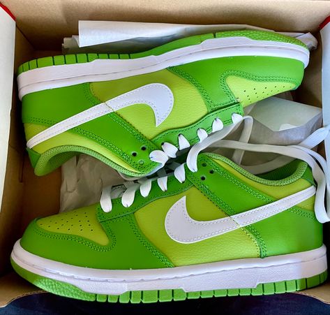 Chlorophyll Dunks, Low Nike Dunks, Nike Leather, Nike Air Max Excee, Nike Waffle, Silver Sneakers, Nike Air Shoes, My Color, Nikes Girl