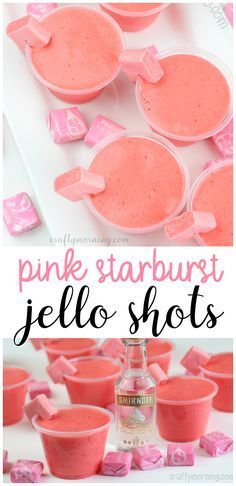 Pink starburst jello shots recipe...fun summer jello shots recipe. Watermelon pucker, vodka, cool whip, etc. Fun pink candy taste! Perfect for bbq parties. Starburst Jello Shots Recipe, Pink Starburst Jello Shots, Starburst Jello Shots, Summer Jello Shots, Jello Shots Recipe, Cocktails Vodka, Bbq Parties, Diy Dessert, Dream Birthday