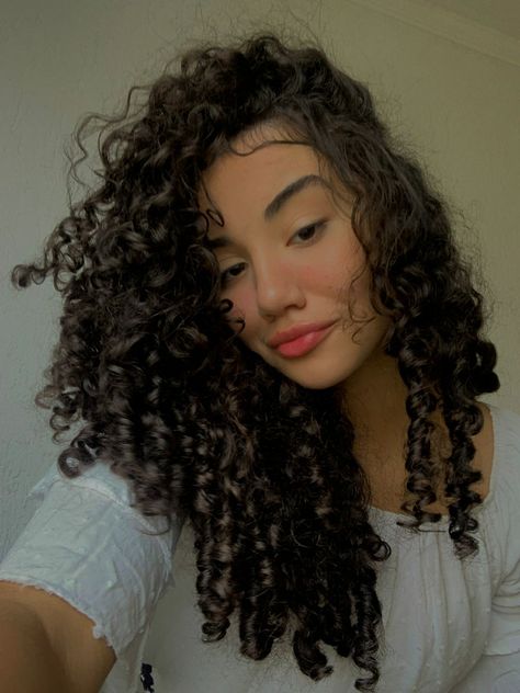 Curly Head Aesthetic, 3b Hair Type, Head Aesthetic, Curly Heads, 3b Hair, Curly Head, Aesthetic Hairstyles, Meat Diet, Crimped Hair