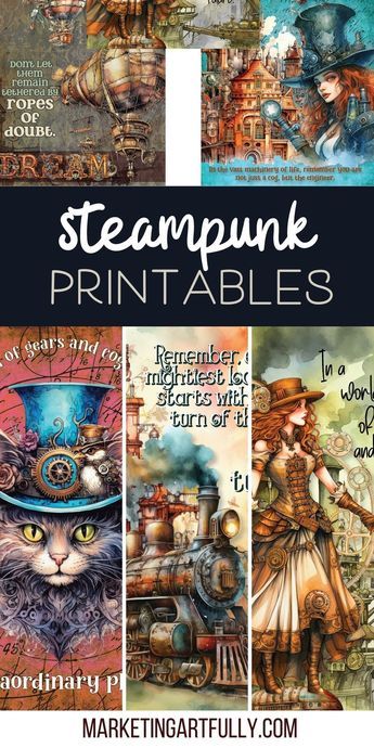 Steam Punk Mixed Media Art, Printable Art Journal Images, Steam Punk Junk Journal, Scrapbook Art Collage, Steampunk Printables Free Steam Punk, Steampunk Classroom Theme, Steampunk Junk Journal Pages, Steampunk Ephemera Free Printables, Steampunk Art Drawing Sketches