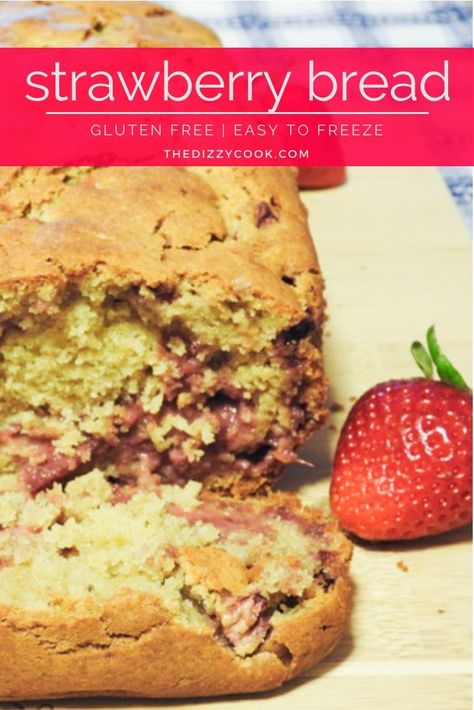 This gluten free strawberry bread is perfect for breakfast or dessert! Easy to make with simple ingredients, your whole family will love this delicious breakfast bread. Gluten Free Strawberry Bread, Strawberry Yogurt Bread, Keto Strawberry Bread, Migraine Meals, Strawberry Bread Gluten Free, Strawberry Yogurt Bread Recipe, Migraine Recipes, Headache Diet, Gluten Free Brunch Recipes