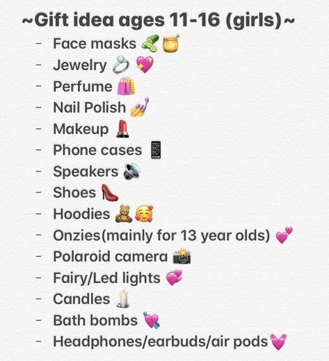 List Of Gifts For Best Friend, What To Get A 13 Year Girl, What To Get For A Teenage Girls Birthday, Christmas Present Ideas For 11-12, What Should I Get My Friend For Her Bday, Thing To Get For Your 13th Birthday, What To Get A 13 Yo For Christmas, 13 Bday Gift Ideas, Stuff To Get For Your Birthday 11 Yo