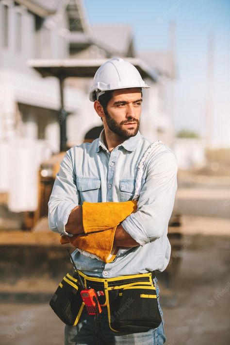 Civil Engineer Photoshoot, Construction Worker Photoshoot, Engineer Photoshoot, Construction Headshots, Engineer Outfit Man, Working Portrait, Construction Site Photoshoot, Construction Worker Aesthetic, Construction Photoshoot