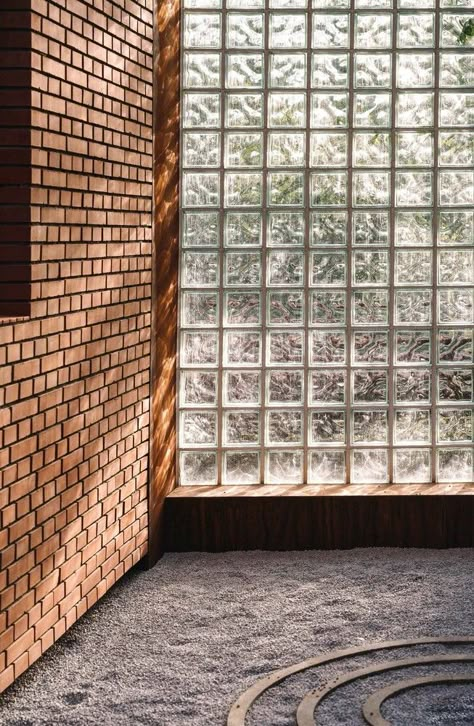 Gallery of Liva Riverside Book Bar Reconstruction of ECNU / Lacime Architects - 5 Glass Block Wall Ideas Interior Design, Glass Brick Architecture, Glassblock Interior, Glass Blocks Interior Design, Glass Block Architecture, Glass Blocks Wall, Book Bar, Glass Brick, 3d Studio