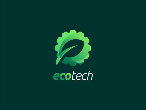 ECO TECH Logo by KRIBBOX Agro Logo, Sustainability Logo, Eco Logo Design, Bio Logo, Technology Logo Design, Eco Technology, Environment Logo, Mint Logo, Avocado Art