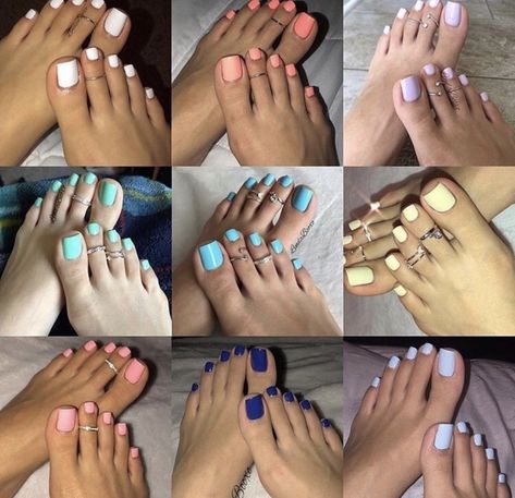 Nail Paint Ideas, Nail Designs Easy Diy, Pink Toe Nails, Nail Polish Colors Summer, Classy Nail Art, Summer Nail Polish, Toe Nail Color, Art Designs Ideas, Pretty Toe Nails