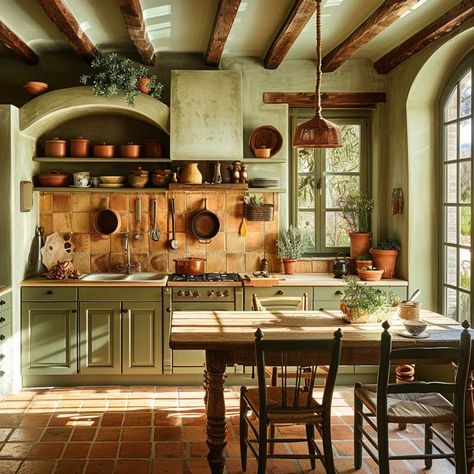 3 Mediterranean Color Schemes for Interior Design: Sun-Kissed and Serene • 333+ Inspiring Lifestyle Ideas Mediterranean Cottage Kitchen, Italian Inspired Interior Design, Rustic Mediterranean Interior Design, Mediterranean Basement, Mediterranean House Interior Design, Tuscan Interior Design, Mediterranean Color Scheme, Mediterran Interior, Italian Inspired Kitchen