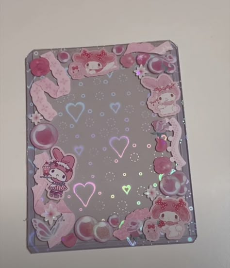 Hello Kitty Toploader, Photo Card Decoration Kpop, Photocard Deco Ideas, Kpop Deco Toploader, Pc Decoration Kpop, Kpop Top Loader, Toploader Deco Ideas, Top Loader Deco, Photocard Decoration