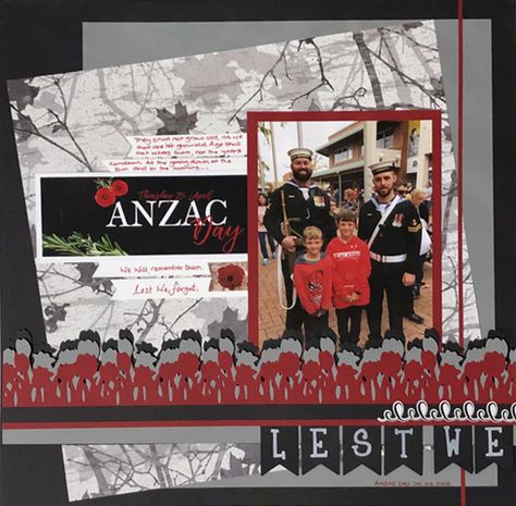 Anzac Day Scrapbook Layouts, Military Scrapbook Layouts, Military Scrapbook, Maker Ideas, Military Girlfriend, Military Marines, Military Love, Anzac Day, Family Genealogy