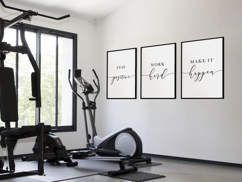 Gym wall art to suit your home fitness room. Keep on track with your female fitness goals with these inspirational artworks to add to your gym decor. Or give as a thoughtful gift for your personal trainer or fitness coach. Personal Trainer Gifts, Home Workout Room, Work Hard Quotes, Workout Room Decor, Gifts For Personal Trainer, Gym Wall Decor, Workout Room Home, Workout Room, Gym Wall